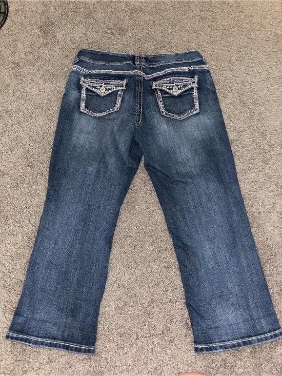 Maurices Denim - Y2k Vintage Women's Blue Bootcut Jeans with Embellished Back Pockets